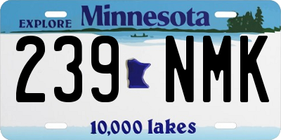 MN license plate 239NMK