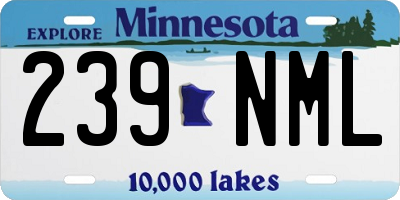 MN license plate 239NML