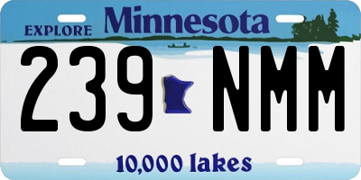 MN license plate 239NMM