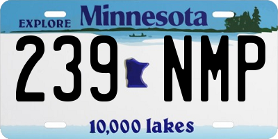 MN license plate 239NMP