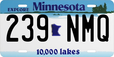MN license plate 239NMQ