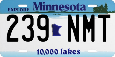 MN license plate 239NMT