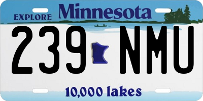 MN license plate 239NMU