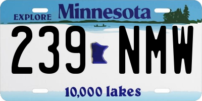 MN license plate 239NMW
