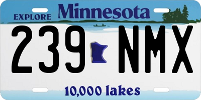 MN license plate 239NMX
