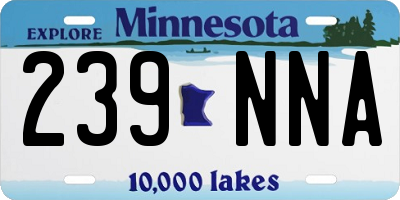 MN license plate 239NNA