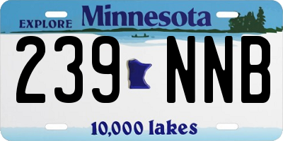 MN license plate 239NNB