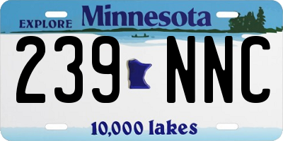 MN license plate 239NNC