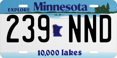 MN license plate 239NND