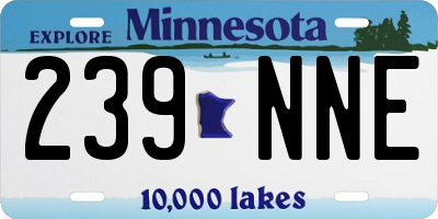 MN license plate 239NNE