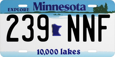 MN license plate 239NNF
