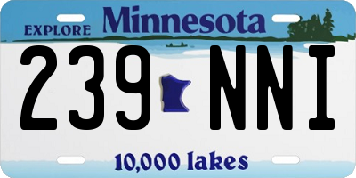 MN license plate 239NNI