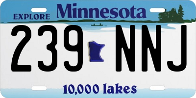 MN license plate 239NNJ