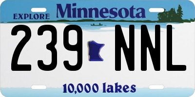 MN license plate 239NNL