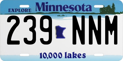 MN license plate 239NNM