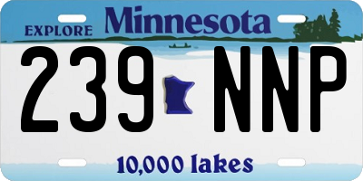 MN license plate 239NNP