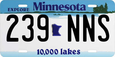 MN license plate 239NNS