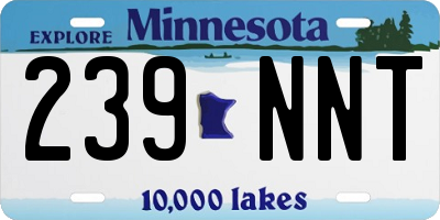 MN license plate 239NNT