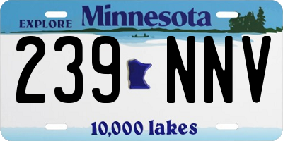 MN license plate 239NNV