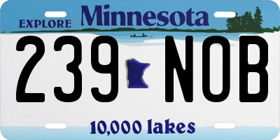 MN license plate 239NOB