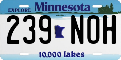 MN license plate 239NOH