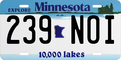 MN license plate 239NOI