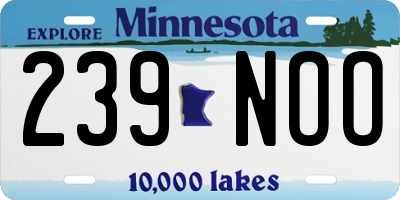MN license plate 239NOO