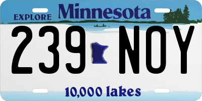 MN license plate 239NOY