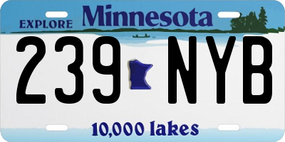 MN license plate 239NYB
