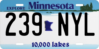MN license plate 239NYL