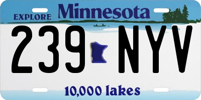 MN license plate 239NYV