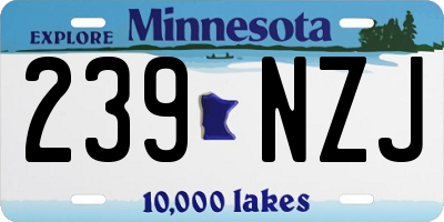 MN license plate 239NZJ