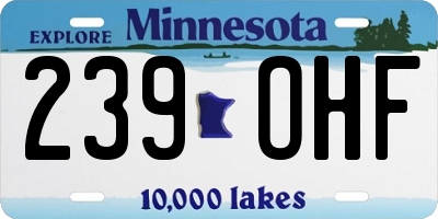 MN license plate 239OHF