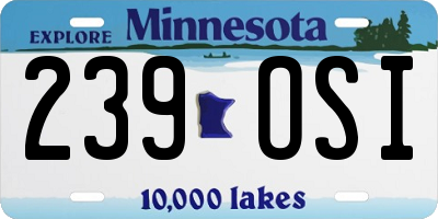 MN license plate 239OSI