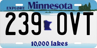 MN license plate 239OVT
