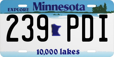 MN license plate 239PDI