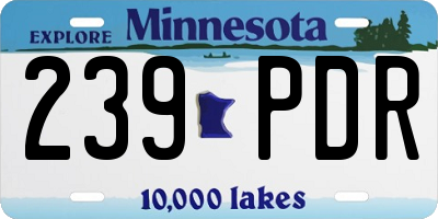 MN license plate 239PDR