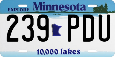 MN license plate 239PDU