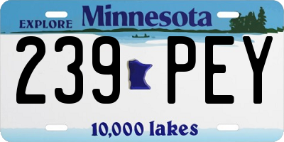 MN license plate 239PEY