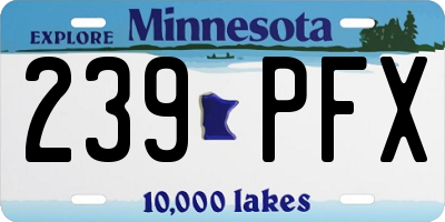 MN license plate 239PFX
