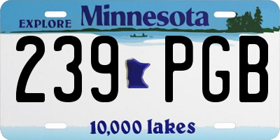 MN license plate 239PGB