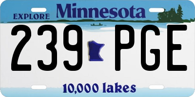MN license plate 239PGE