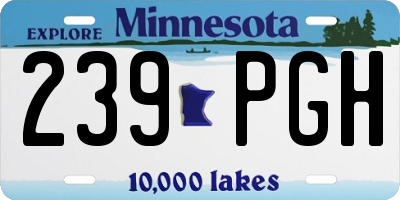 MN license plate 239PGH