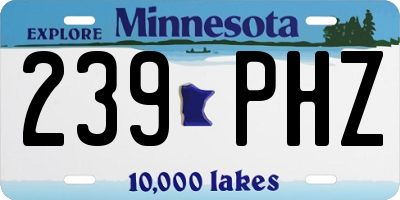 MN license plate 239PHZ