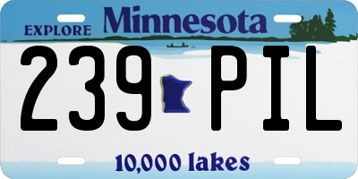 MN license plate 239PIL
