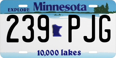 MN license plate 239PJG