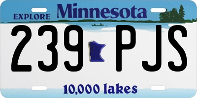 MN license plate 239PJS