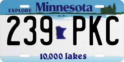 MN license plate 239PKC