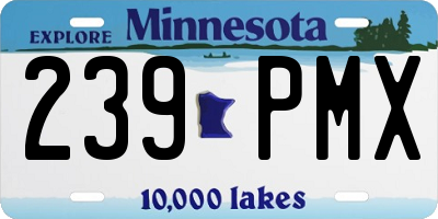MN license plate 239PMX