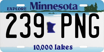 MN license plate 239PNG